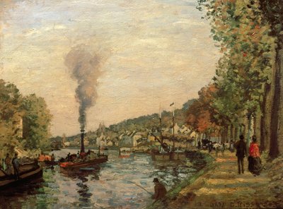River Scene, 1871 by Camille Jacob Pissarro